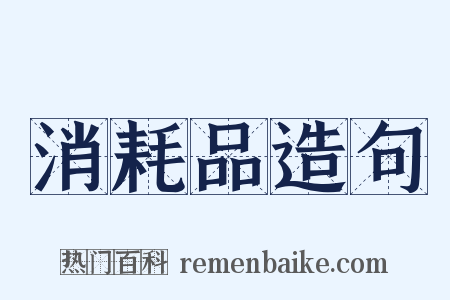 消耗品造句是什么意思的图片
